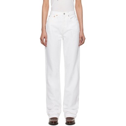 White Loose Long Jeans 241800F069018