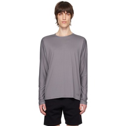 Gray Dune Sky Long Sleeve T Shirt 241802M213012
