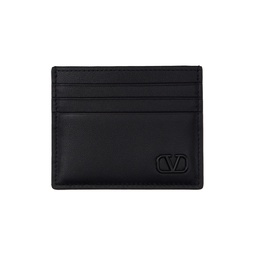 Black Mini VLogo Signature Card Holder 241807M163013