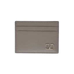 Gray VLogo Signature Card Holder 241807M163022