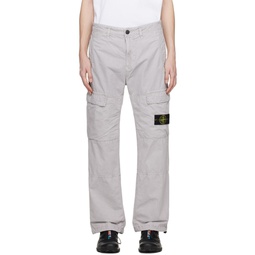 Gray Patch Cargo Pants 241828M188025