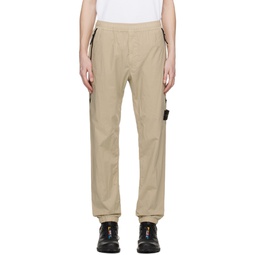 Beige Patch Trousers 241828M191016