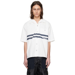 White Striped Shirt 241828M192003