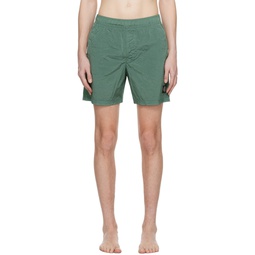 Green Patch Swim Shorts 241828M193061