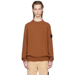 Brown Patch Sweater 241828M201011