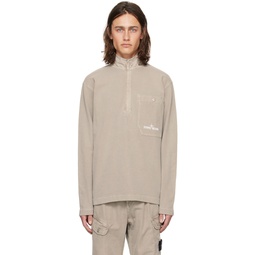 Gray Half Zip Sweatshirt 241828M202012