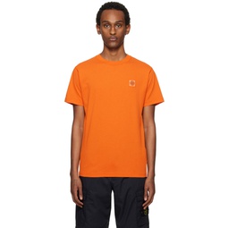 Orange Fissato Garment Dyed T Shirt 241828M213038