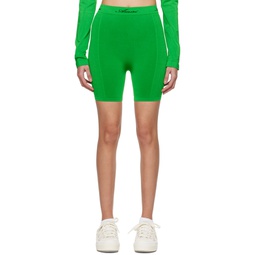 Green Jacquard Shorts 241886F541002