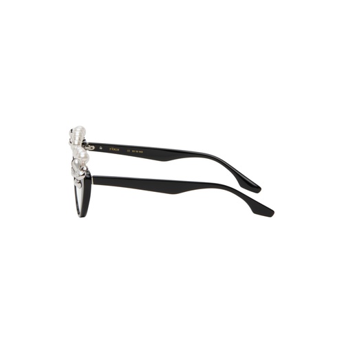  Black YVMIN Edition Pearl Eyebrow Glasses 241901F005002