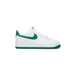 White   Green Air Force 1 07 Sneakers 242011M237050