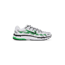 White   Green P 6000 Sneakers 242011M237094