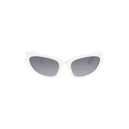White Bold Logo Wrapped Sunglasses 242190F005002