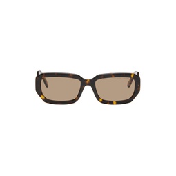 Brown Rectangular Sunglasses 242190F005011