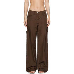 Brown Grey Trousers 242231F087000