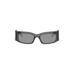 Black Rectangular Sunglasses 242342M134021