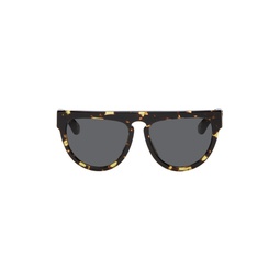 Brown Keyhole Straight Sunglasses 242376F005017
