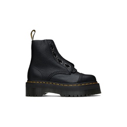 Black Sinclair Leather Platform Boots 242399F113038