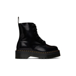 Black Molly Leather Platform Boots 242399F113042