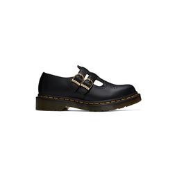 Black 8065 Smooth Leather Mary Jane Loafers 242399F120038
