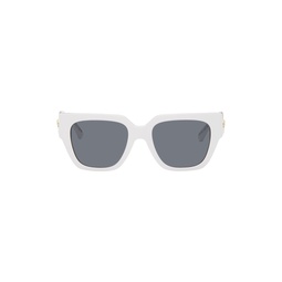 White Medusa Chain Sunglasses 242404F005058