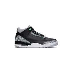 Black Air Jordan 3 Retro Sneakers 242445M236009