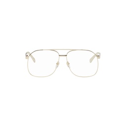 Gold Aviator Glasses 242451F004006