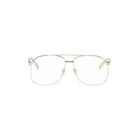 Gold Aviator Glasses 242451M133012