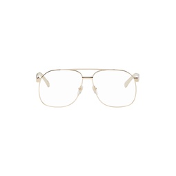 Gold Aviator Glasses 242451M133012