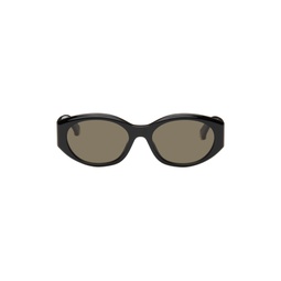 Black Oval Sunglasses 242471F005003