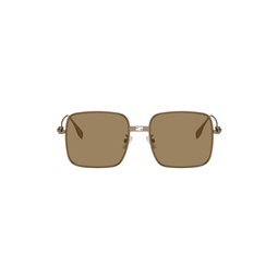 Brown Baguette Sunglasses 242693F005006