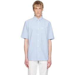 Blue Embroidered Shirt 242719M192014