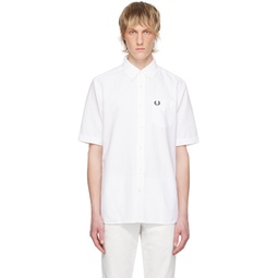 White Embroidered Shirt 242719M192015