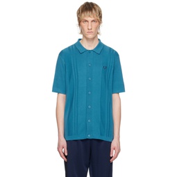 Blue Button Shirt 242719M193003