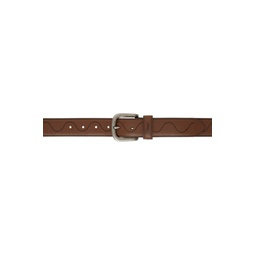 Brown Desert Leather Belt 242841M131003