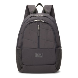 Gray Quilted Backpack 242841M166000