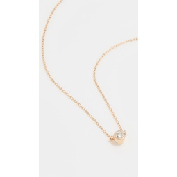 14k Gold Single Diamond Necklace