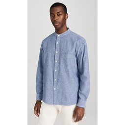 Easy Band Collarshirt In Chambray