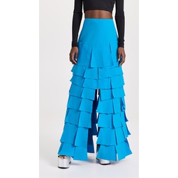 Multi Rectangle Double-Layered Skirt
