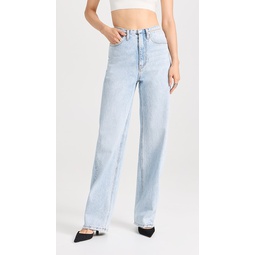 Balloon Jeans with Skinny Button Back Waistband
