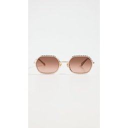 Scalloped Metal Sunglasses