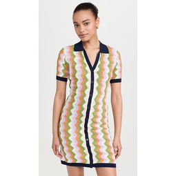 Wavy Stripes Knit Mini Dress