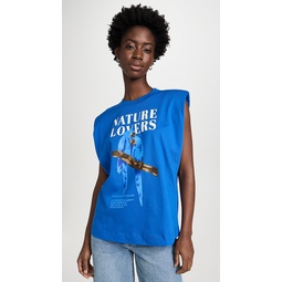 Blue Nature Lovers Pads Muscle Tee