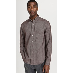 Herringbone Cotton Flannel Shirt