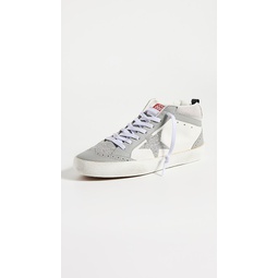Mid Star Leather and Net Crystal Star Sneakers