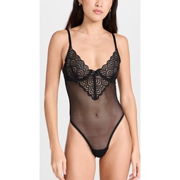 Strappy Lace Underwire Thong Teddy