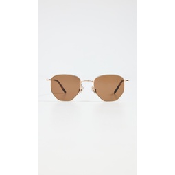 Hunter Gold Sunglasses with Brown Lenses