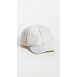 Faux Leather and Sherpa Baseball Hat