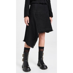 Unbalance Tweed Skirt