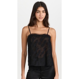Embroidered Lace Tulle Cami Top