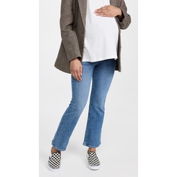 Maternity Over-the-Belly Kick Out Crop Jeans in Cherryville Wash